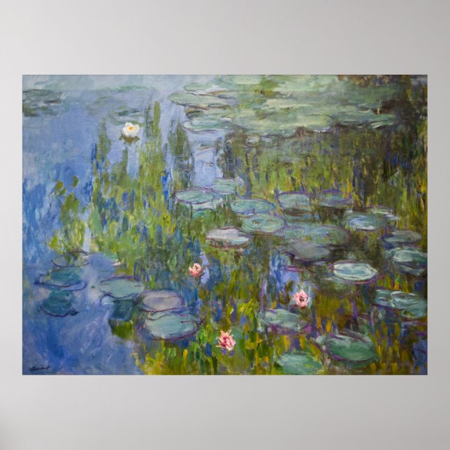 Poster Lírios de água do Monet (Frente)