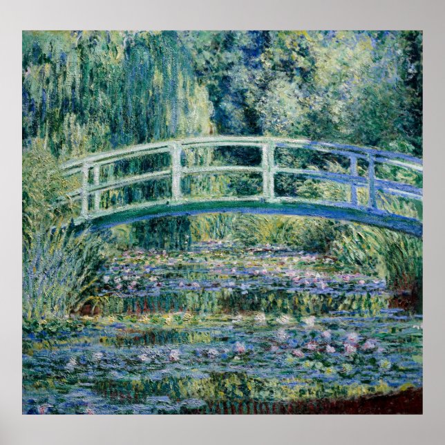 Poster Lírios de água e Ponte Japonesa de Monet (Frente)