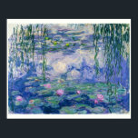 Poster Lírios de água por Monet | 30"x24"<br><div class="desc">Esta peça é da famosa série de lírios d'água de Monet. Pintado em 1910, é um exemplo excelente de Impressionismo - capturando luz fugaz, reflexões, e o gentil movimento da água. As cores e os traços fazem a cena se sentir viva, ainda que pacífica. Disponível em 5:4 tamanhos.</div>