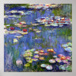 Poster Lírios de água por Monet na Canvas de Matéria de P<br><div class="desc">"Water Lily",  do artista francês do Impressionismo,  Claude Monet,  1916. Claude Monet foi um dos fundadores da pintura do Impressionismo Francês.</div>