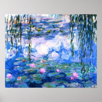 Lírios de Água Rosa Monet