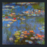 Pôster Lírios de Claude Monet, Vintage Nature Art<br><div class="desc">Lírios de Claude Monet é uma pintura típica de arte impressionista vintage, com flores aquáticas em um lago no jardim de Monet em sua casa em Giverny, França. Lindas flores estão flutuando na água e o reflexo de árvores salgadas verdes chorando. Claude Monet gostava de pintar "en plein air" ou...</div>