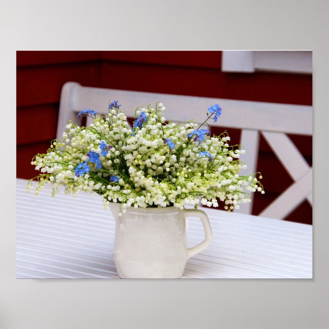 Poster lírios do vale (Convallaria majalis) (Frente)