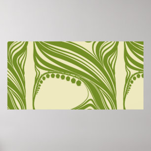 Poster Lírios do vale. Moldura floral. Belo sinal