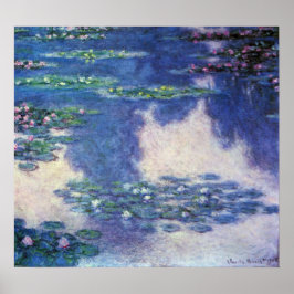 Pôster Lírios em Pond por Claude Monet, Vintage Art