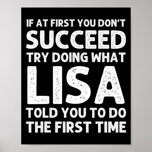 Poster Lisa Name D Birthday Funny Christmas Jo  (Frente)