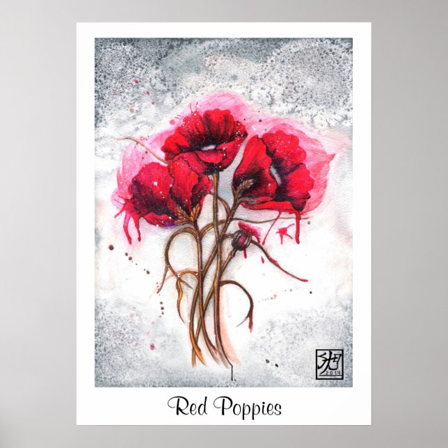 Poster Lisa's Red Poppies Print (Frente)