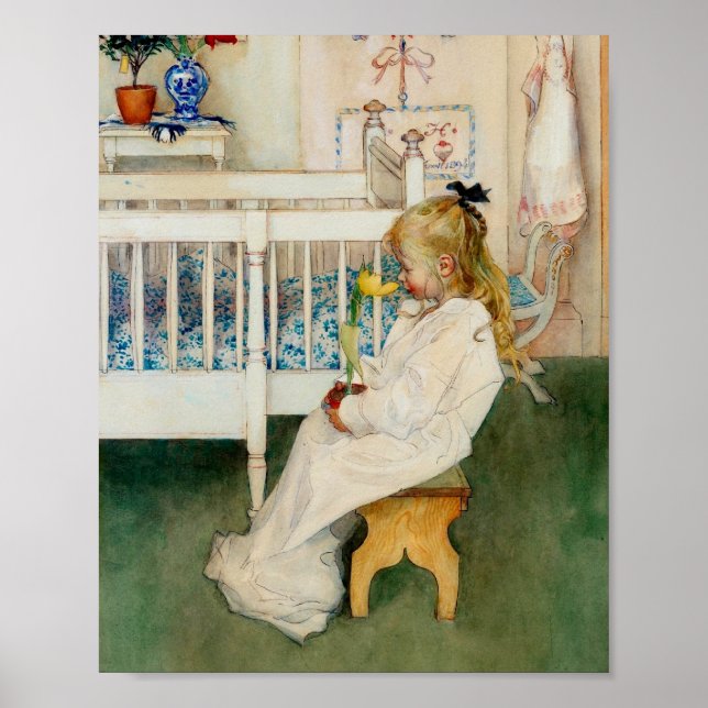 Pôster Lisbeth com Tulipa Amarela (Frente)