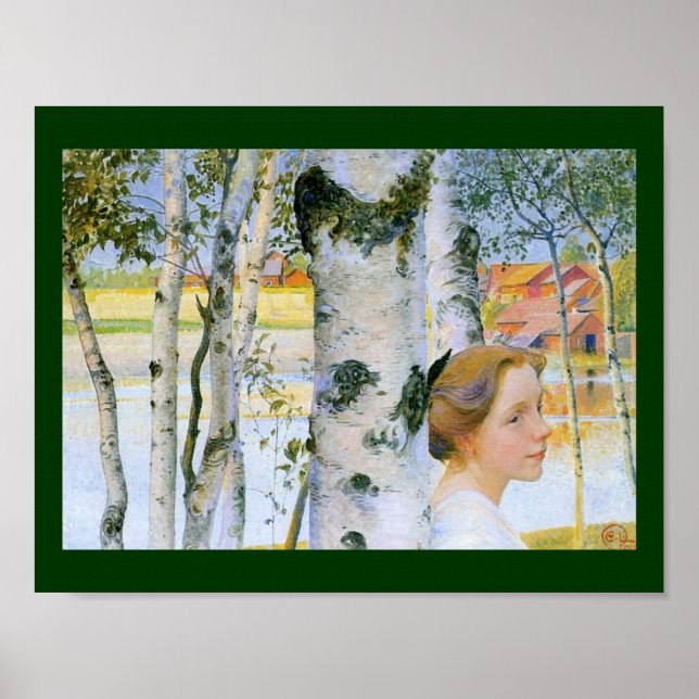 Pôster Lisbeth nas Árvores Birch (Frente)