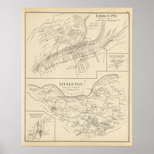 Pôster Lisboa, Littleton (Frente)