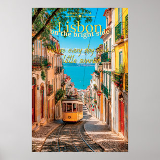 Poster Lisboa no Lado Brilhante Arte Cênica do Bonde Amar