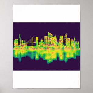 Poster Lisboa Portugal Skyline