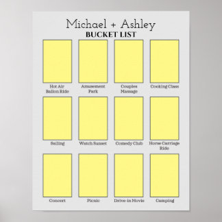 Poster Lista de Baldes personalizados