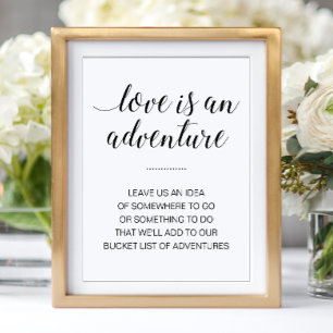 Poster Lista de Casamento de Aventuras Amor