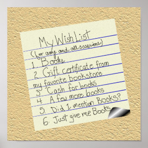 Pôster Lista de desejos do favorito
