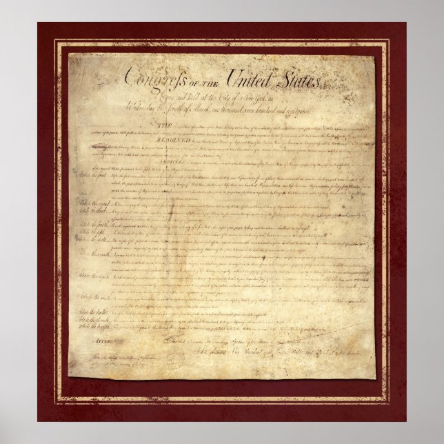 Pôster Lista de Direitos (Frente)