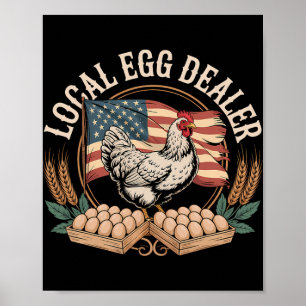 Poster Lista de Distribuidores de Ovos Locais Fazenda de