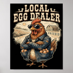 Poster Lista de Distribuidores de Ovos Locais Fazenda de