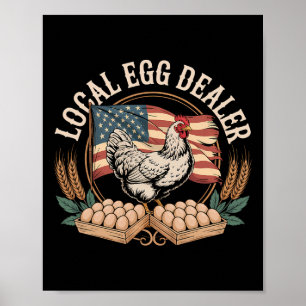 Poster Lista de Distribuidores de Ovos Locais Fazenda Eng