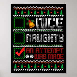 Poster Lista de Natal Boas Malas Uma Tentativa Foi Feita