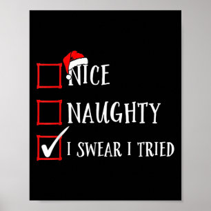 Poster Lista de Natal Divertida Boa Travessa Juro Que Ten