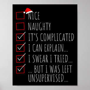 Poster Lista de Natal Divertida Boa Travessa Posso Explic