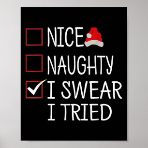 Poster Lista de Natal Divertida Bom Malandro Juro Que Ten