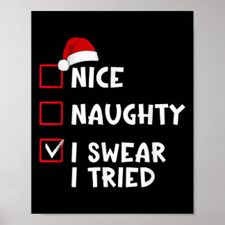 Poster Lista de Natal do Bom Malvado Juro Que Tentei Papa