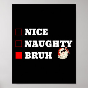 Poster Lista de Natal Engraçada do Bom Malvado Bruh