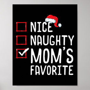 Poster Lista de Natal Favorita para Mães travessas