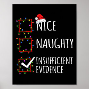 Poster Lista de Natal Insuficiente para Provas Bastantes