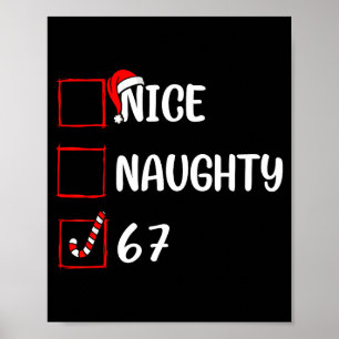 Poster Lista de Natal Legal Travesso 6 7 Divertido Seis S
