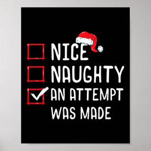 Poster Lista de Natal Uma Tentativa Foi Feita Legal Trave