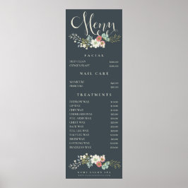 Poster Lista de Preços de Menu de Salão de Spa de Impress