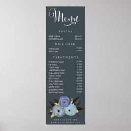 Poster Lista de Preços de Menu de Salão de Spa de Impress