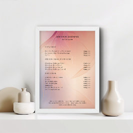 Poster Lista de Preços de Salão Moderno