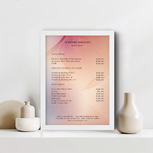 Poster Lista de Preços de Salão Moderno