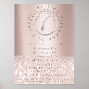 Poster Lista de Preços Remoção de Cabelo por Eletrolise R
