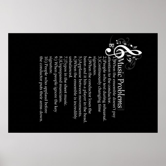 Poster Lista de Problemas do Condutor (Frente)