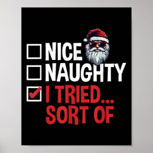 Poster Lista de Quem se Porta Mal ou Bem do Papai Noel do