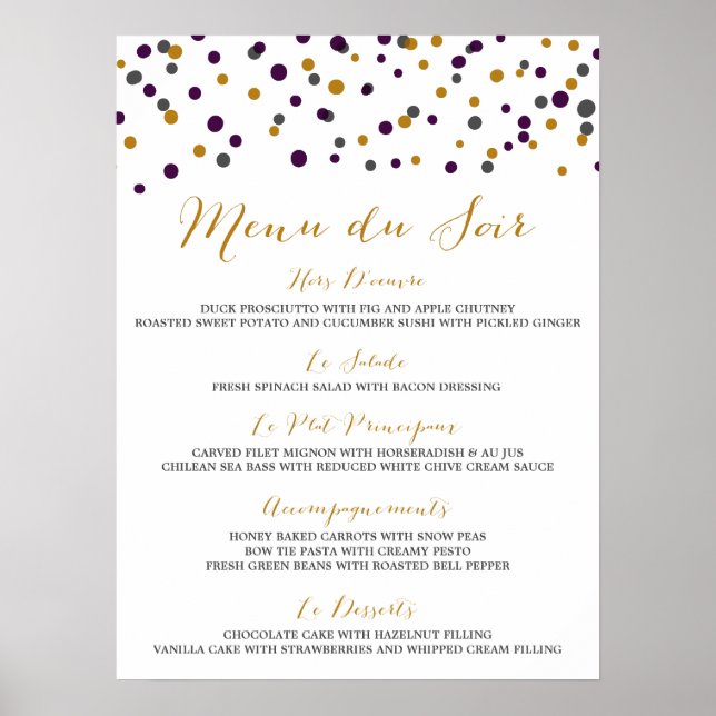 Poster Lista Personalizada - Cartaz de Menu (Frente)