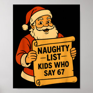 Poster Lista Travessa Crianças Que Dizem 67 Meme 6 7 Papa
