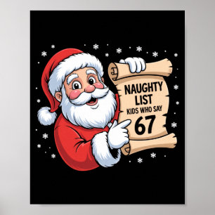 Poster Lista Travessa Crianças Que Dizem 67 Piada Engraça