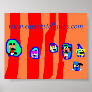 Pôster listrado, www.elliecastellanos.com - personalizado