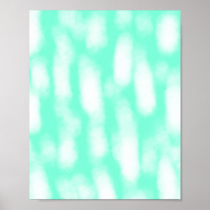 Poster Listras abstratas de aquarela branca verde pastel