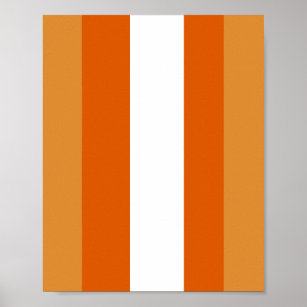 Poster Listras castanhas, laranja e brancas