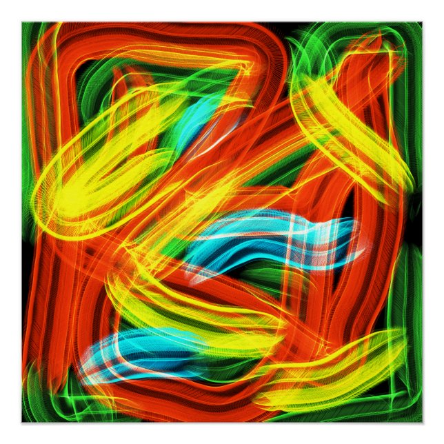 Pôster Listras coloridas (Frente)