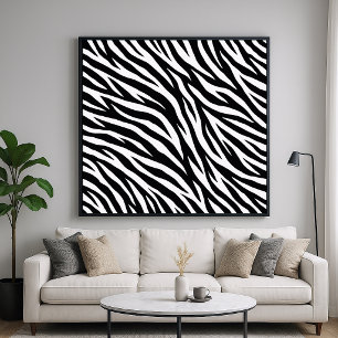 Poster Listras de Zebra Padrão Animal