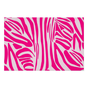 Pôster Listras de zebra rosa