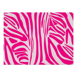 Pôster Listras de zebra rosa